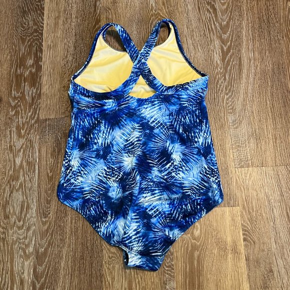 Lands' End Tie Dye One Piece Swimsuit Girls Size 12 Plus - Picture 4 of 8